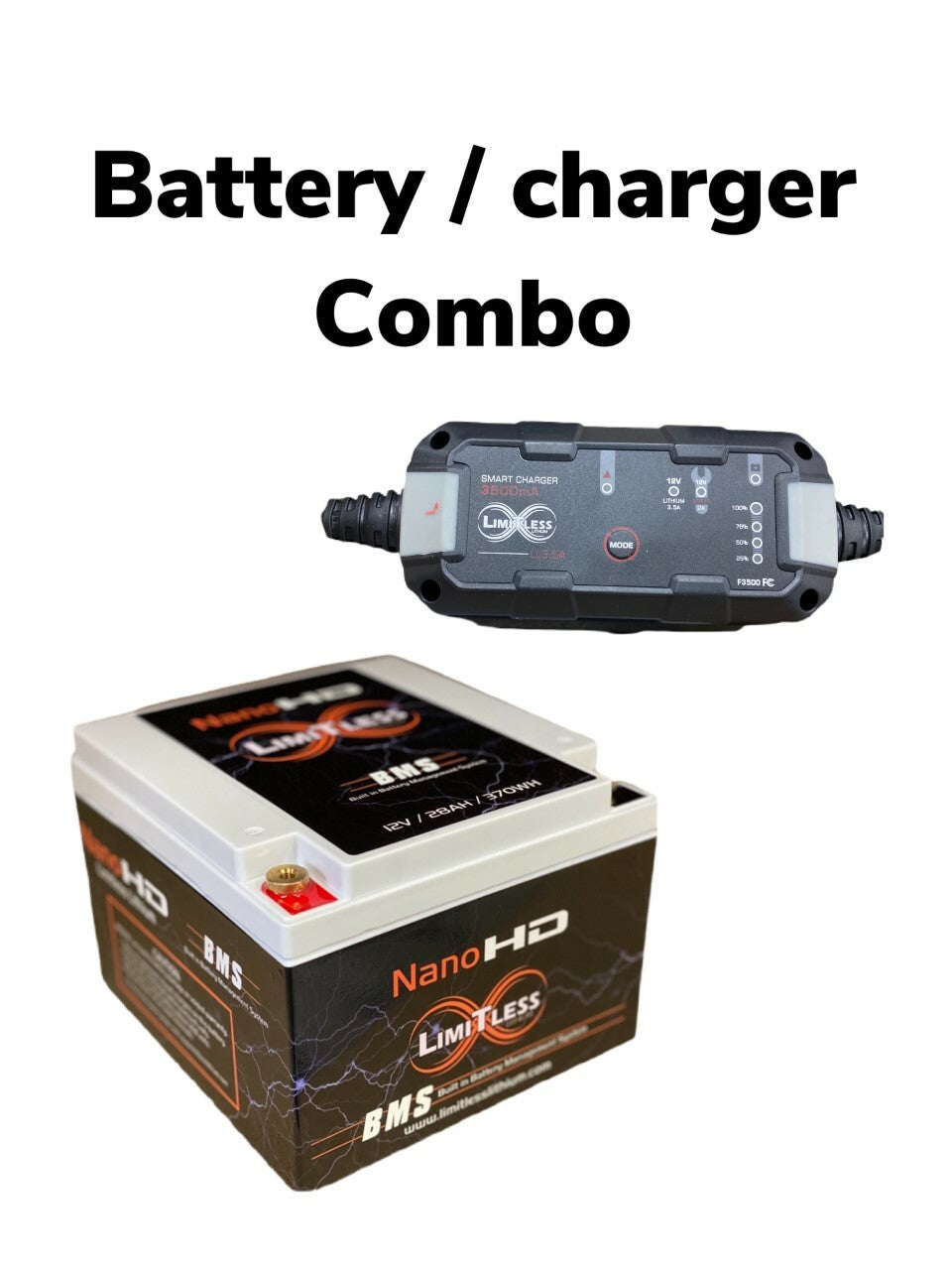 Nano -HD Motorcycle / Power sports Battery With Smart Charger